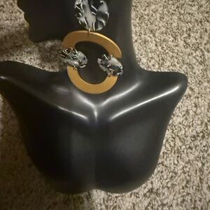 Gold and Black Statement Earrings9